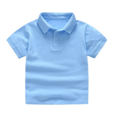Load image into Gallery viewer, Solid Color Boys Girls Summer T-shirts Quality Uniform Polo