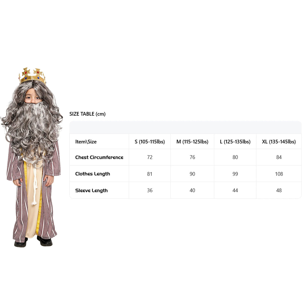Shepherd King Fancy Dress Robe & Crown Set