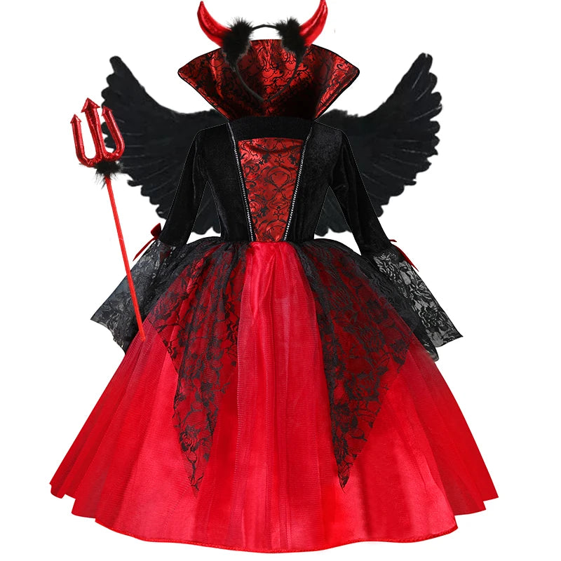 Vampire Dress Costume | Girls Halloween Fancy Dress