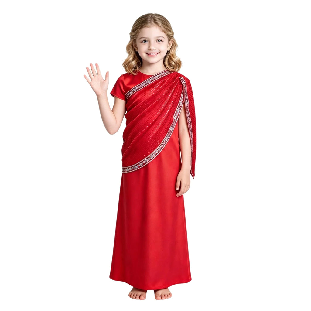 Girls' Indian Traditional Dress – Red