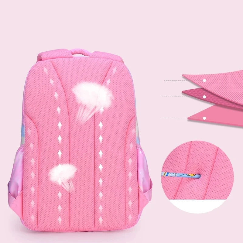 Children Girl Backpack School Bag Pink For Kid Child Teenage