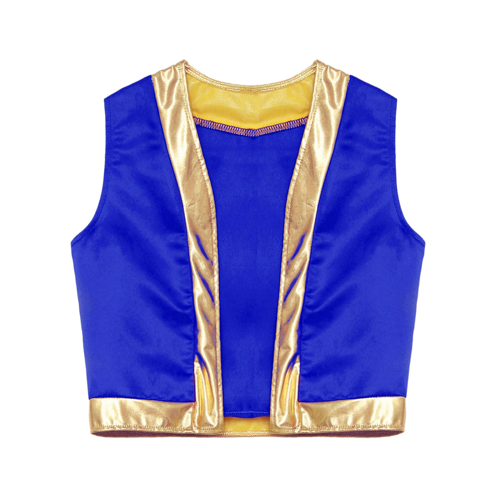 Boys Arabian Costume Arabian Prince Cosplay Dress Up Vest Wa