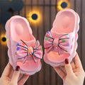 Kids Slippers Spring Autumn Girls Bow Wear Wear Non-slip Hom