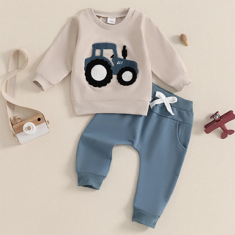Embroidered Sweatshirt & Pants Set for Toddlers