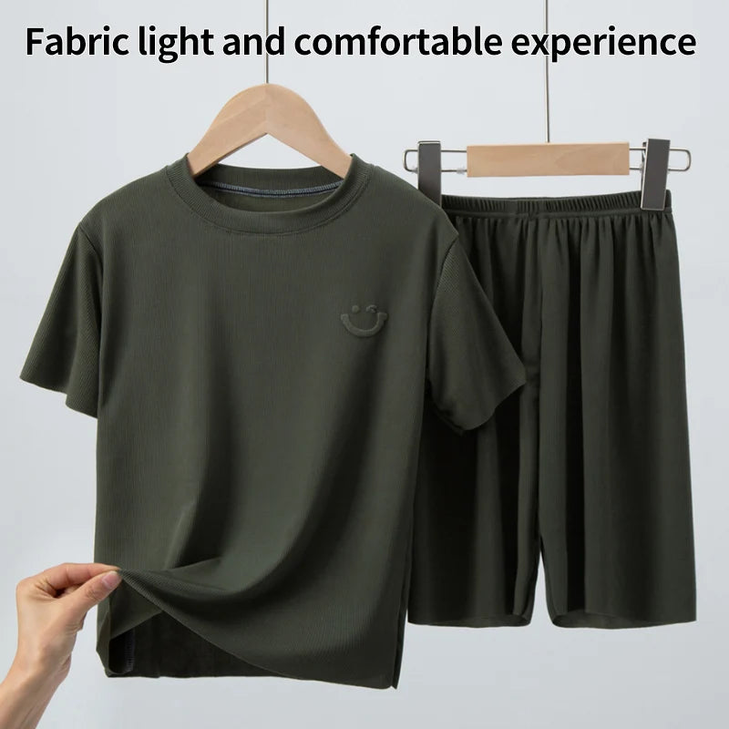 Ice Silk Summer Pyjamas | Boys & Girls Short Set
