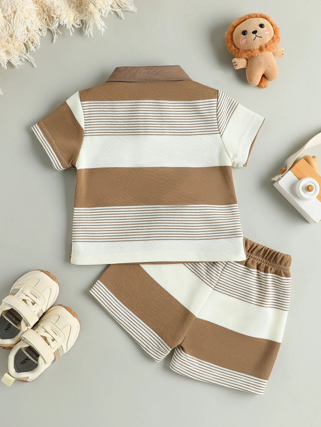 Children’s Summer New Arrival Boys’ Regular Striped Teddy Be
