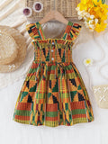 Girls' African Bohemian Dress, Ages 4–7