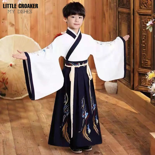 Boys Hanfu Stage Outfit Chinese Dress Baby Boy New Year Tang