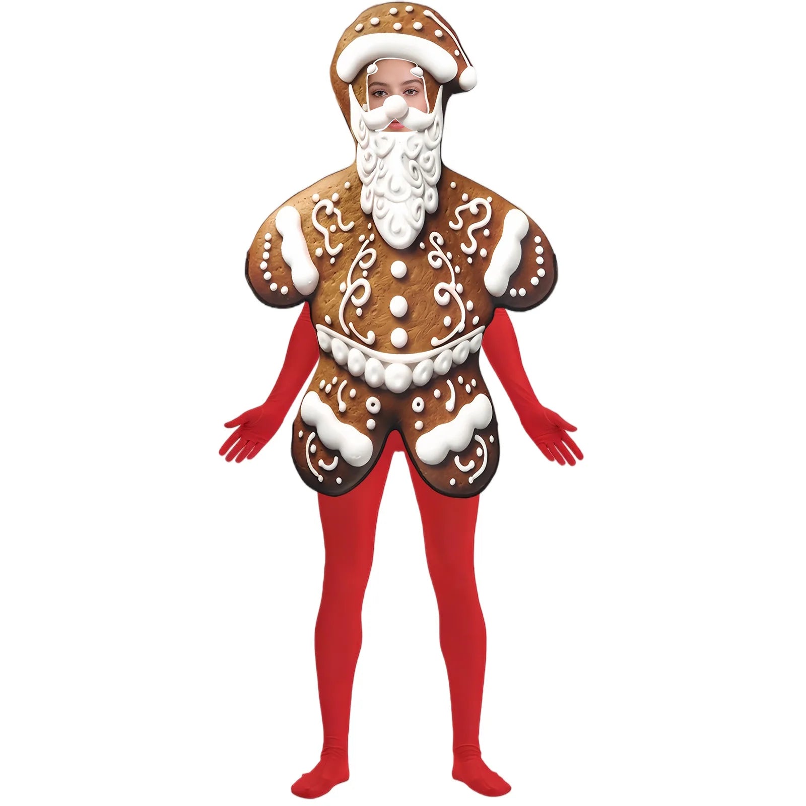 Christmas Gingerbread Santa Stage Performance Costume Ginger
