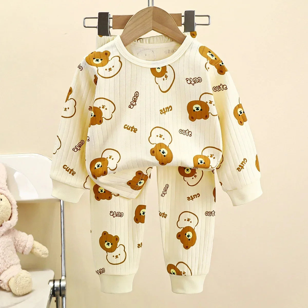 Cute Cartoon Cotton Pyjama Set for Kids