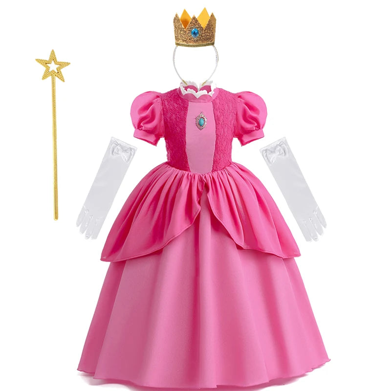 Peach Princess Ball Gown Costume Dress