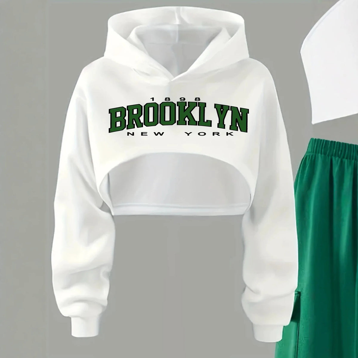 2026 Autumn Winter Girls Children Set Teenager Letters Crop
