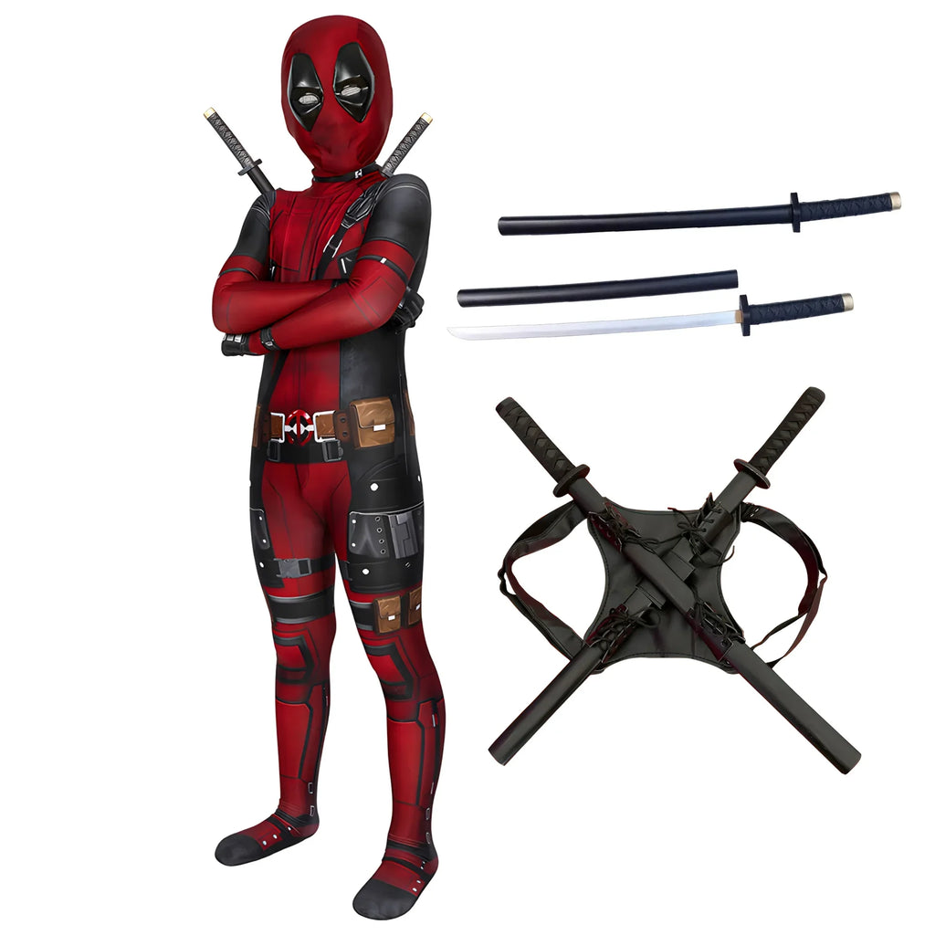 Deadpool Costume Kids Superhero Deadpool Child Cosplay Costu