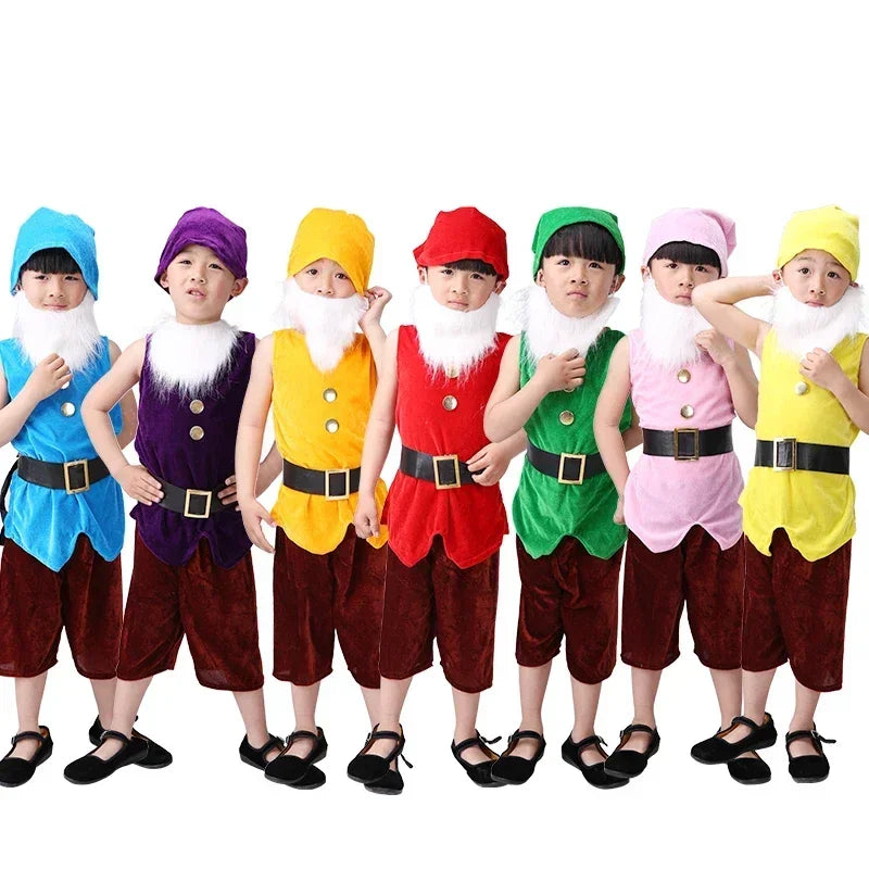 Children Snow White Seven Dwarfs Costume Children Christmas