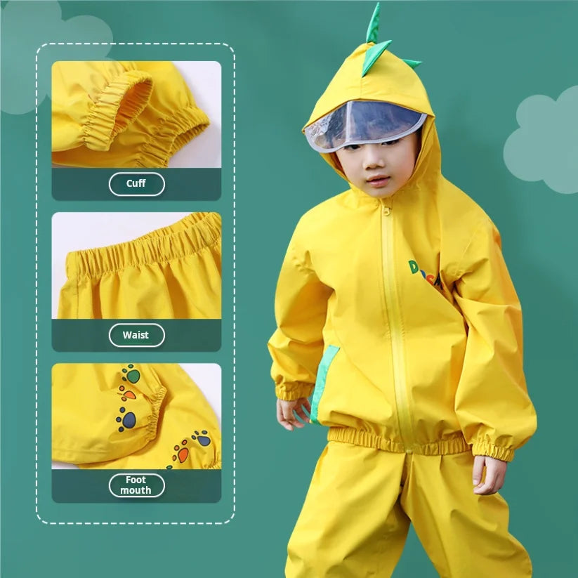 Children's raincoat and rain pants set kindergarten primary