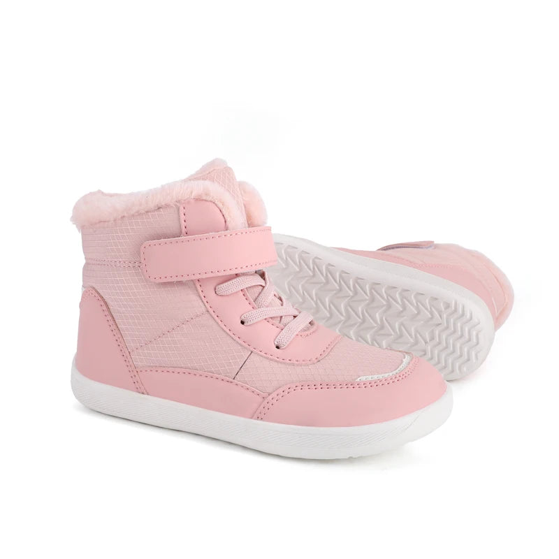Wide Toe Barefoot Winter Boots | Kids Warm Snow Shoes