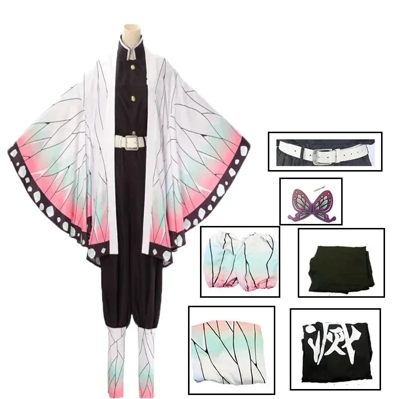 AnimeKochou Shinobu Cosplay Costume Kochou Uniforms Wigs Hai
