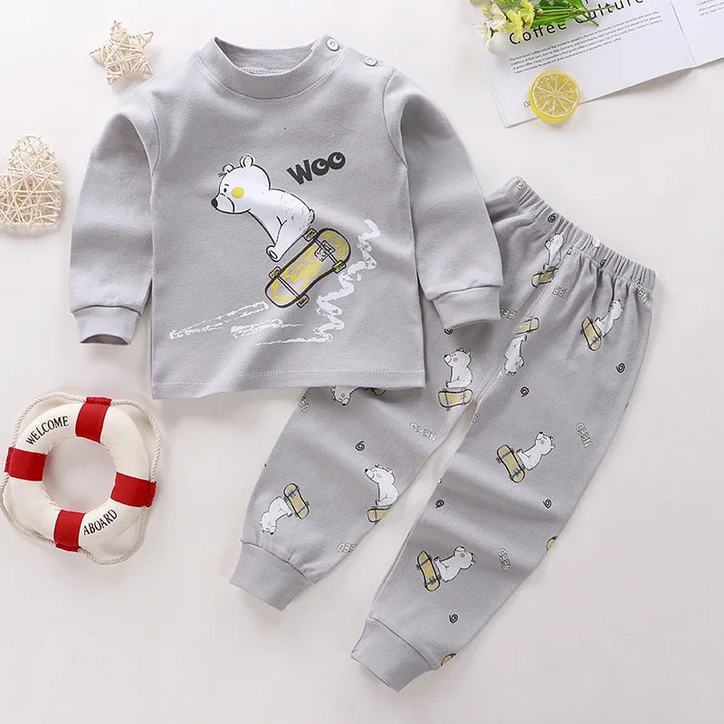 Baby Cotton Home Clothes Children's Class Suit Boys Girls Pa