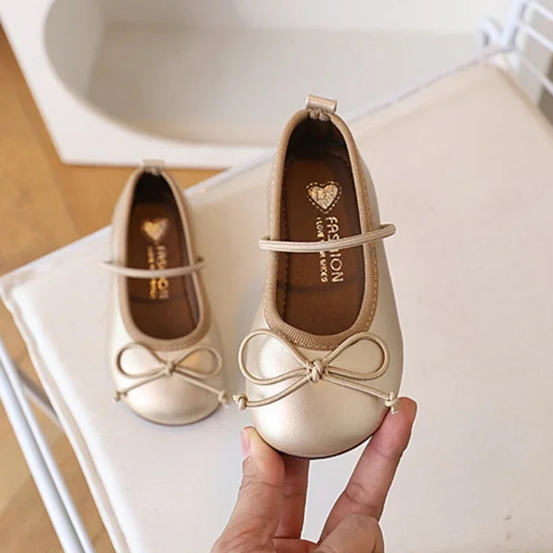 Children Leather Shoes for Girls Spring Korean Style Soft An
