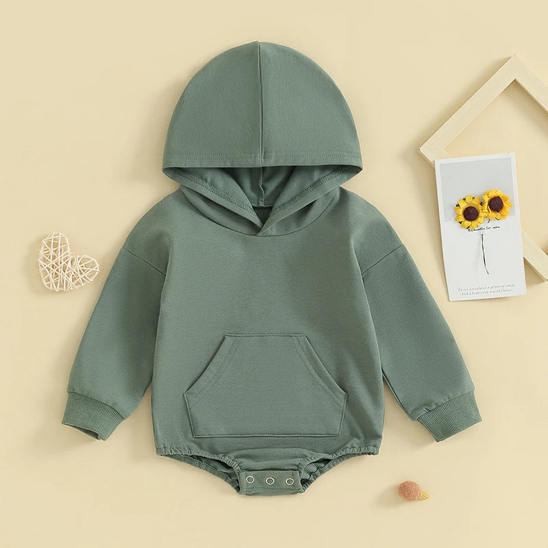 Cosy Hooded Baby Romper – Newborn to 2 Years