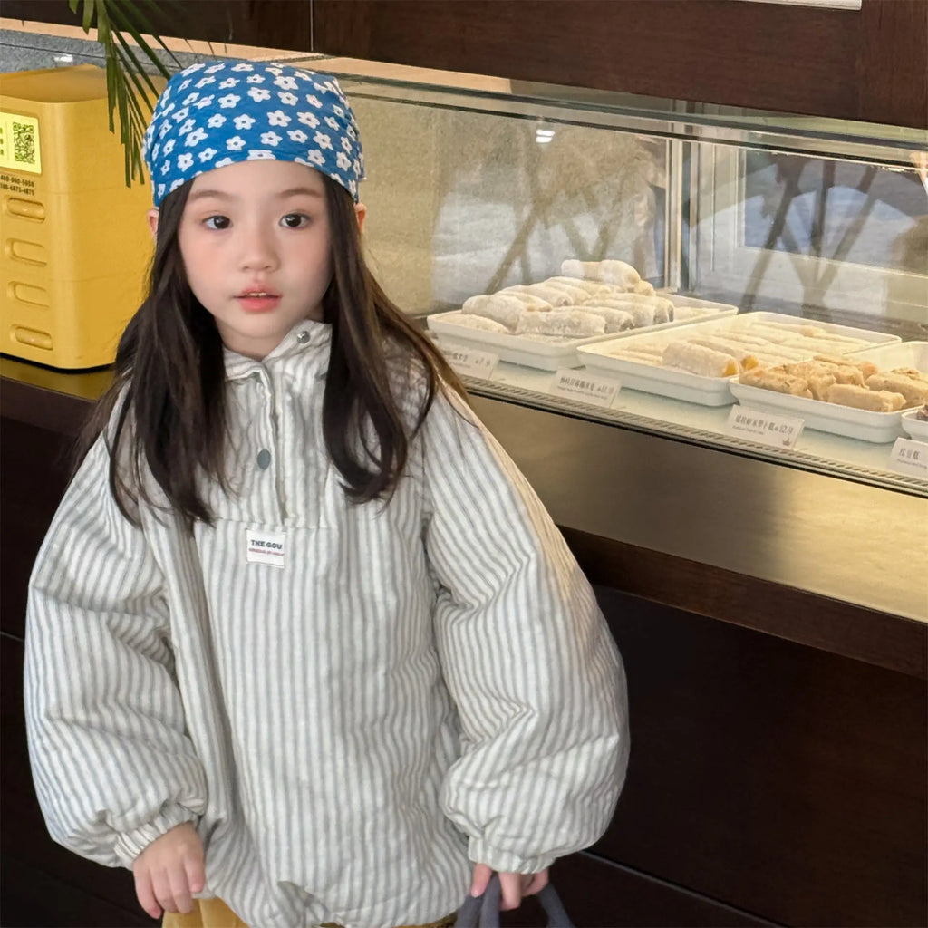 Striped Padded Winter Coat for Toddlers
