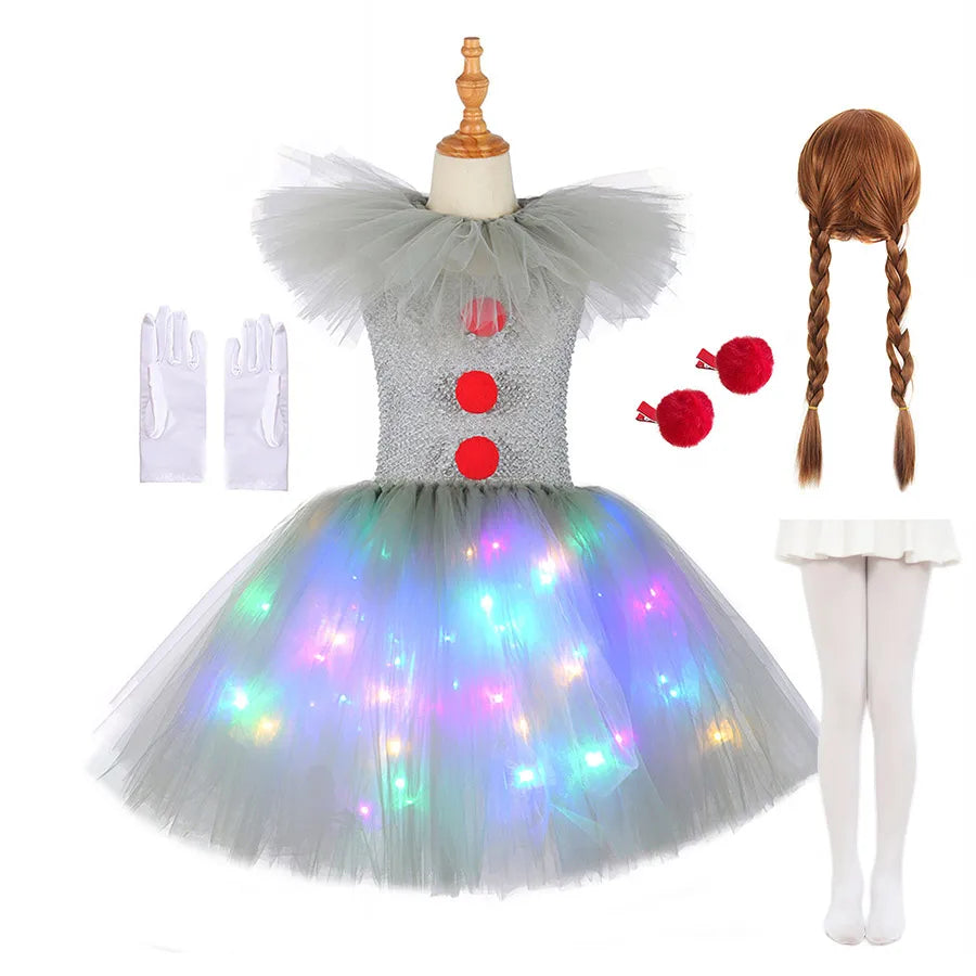 Light-Up Clown Tutu Dress | Halloween Costume