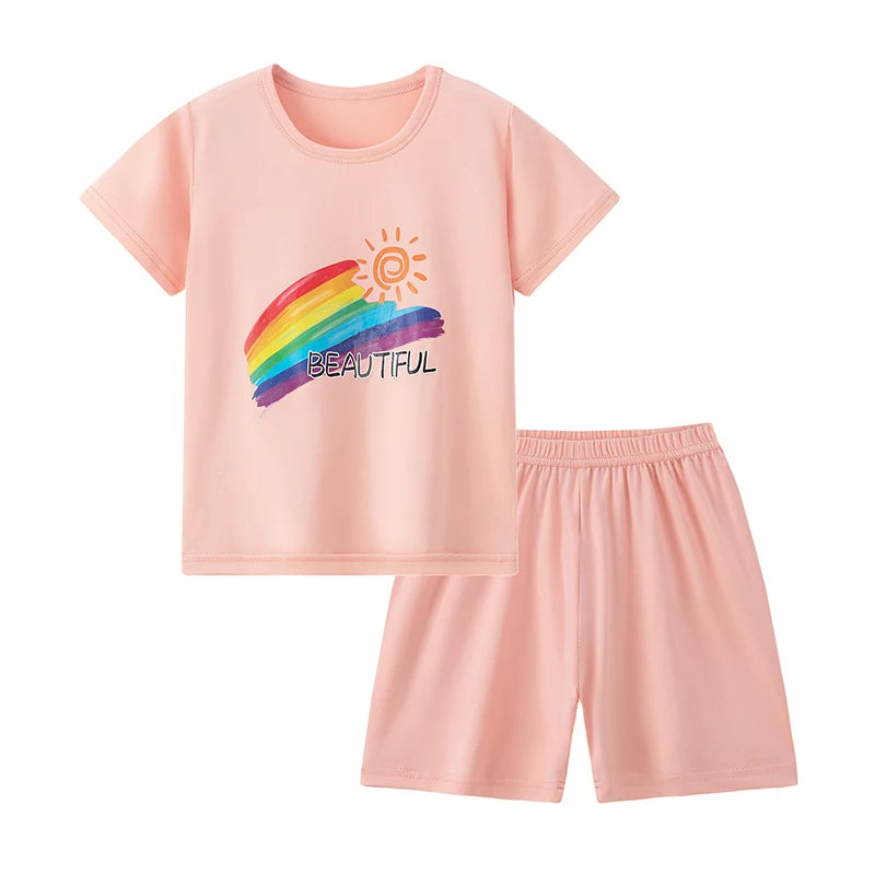2-Piece Summer Children's Comfortable and Versatile Cute Sho