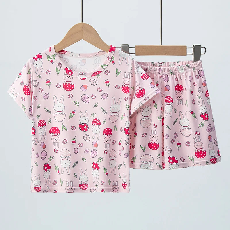 Dinosaur & Floral Shortie Pyjama Sets for Kids