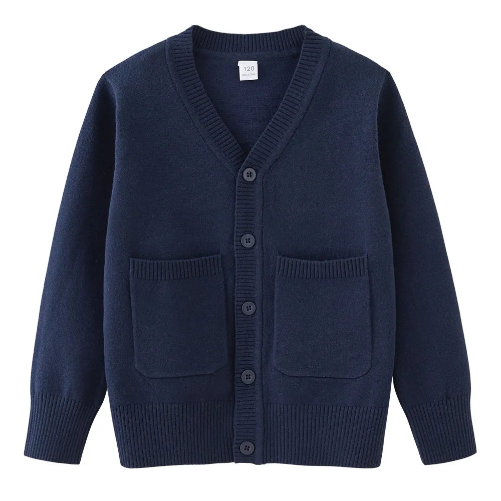 3 to 13 Years Navy Blue Sweater For Boys Children Outerwear