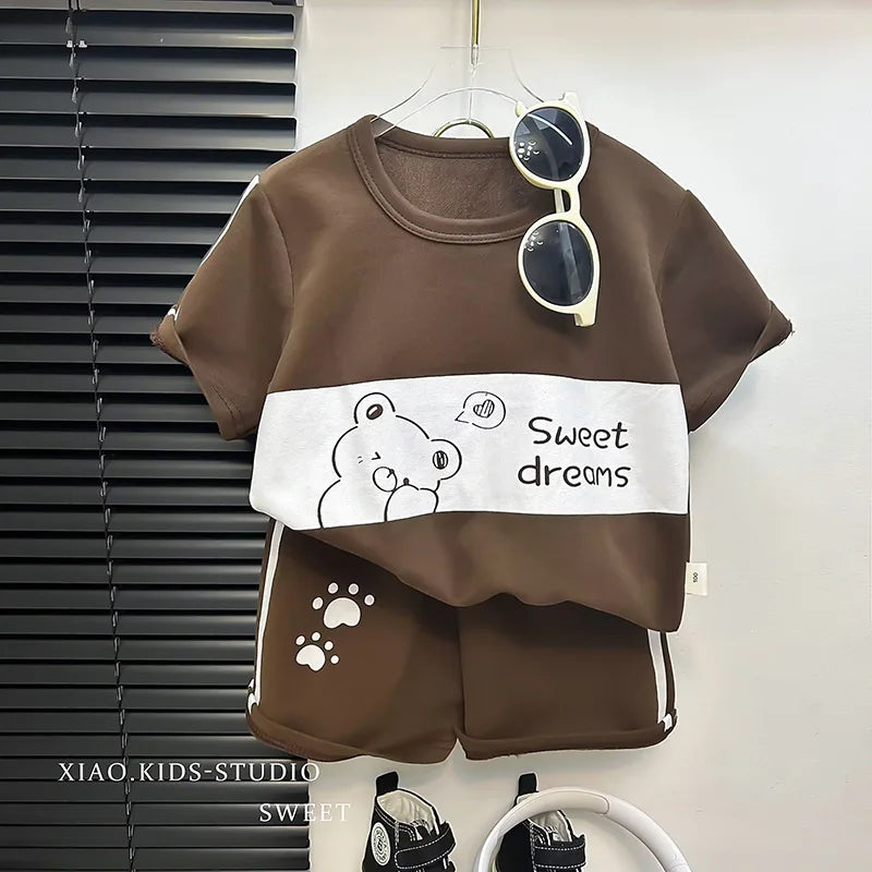 Striped T-Shirt & Shorts Set for Boys