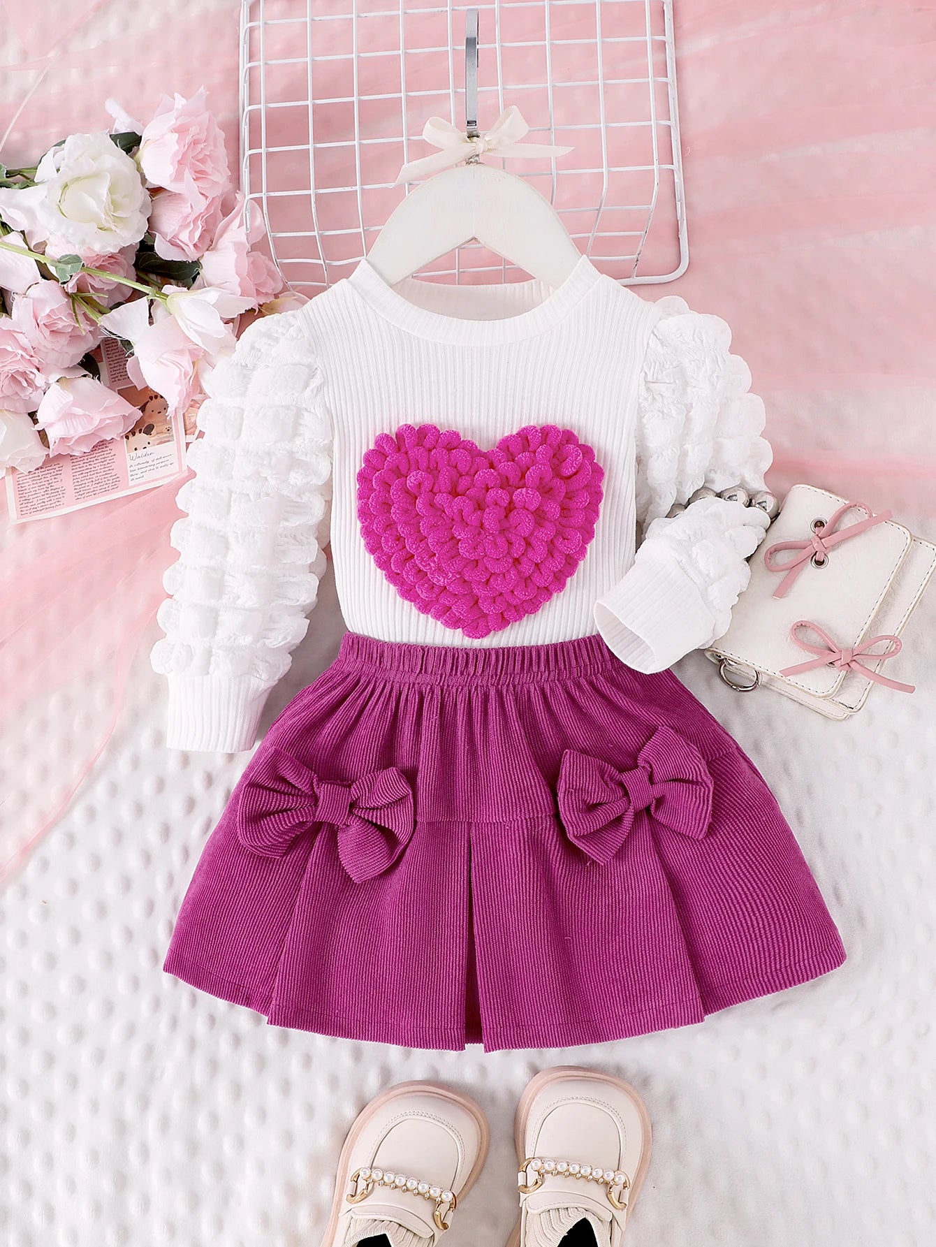2PCS  Autumn New Style For Girls 1-3 Years Old, Comfortable