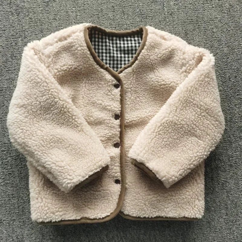Reversible Plaid Puffer Jacket | Girls 12M–6T