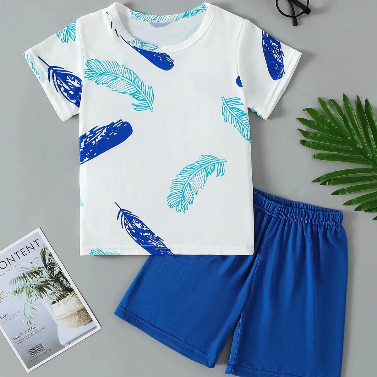 Cute Bear Print Shorts Pyjama Set