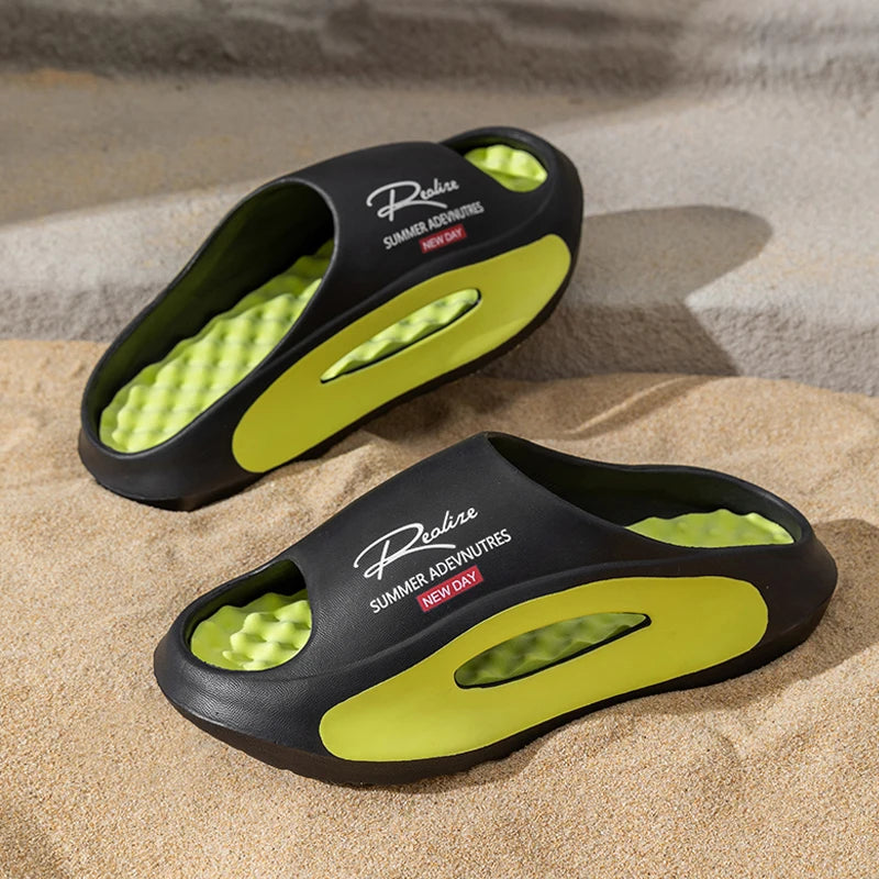 Summer Men's Massage Slippers Indoor Outdoor Sandals Beach M