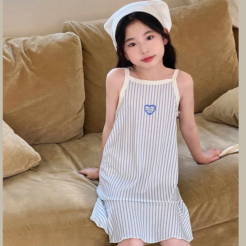 Girls' Summer Cotton Halter Dress – 6 Prints