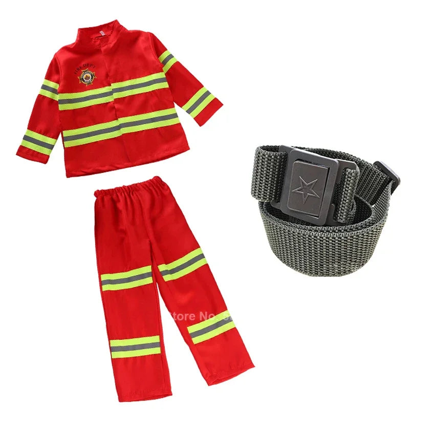 Kids Firefighter Costume – Role Play Uniform Set