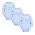Solid White Baby Clothes Long Sleeve Cotton Baby Girls Boys