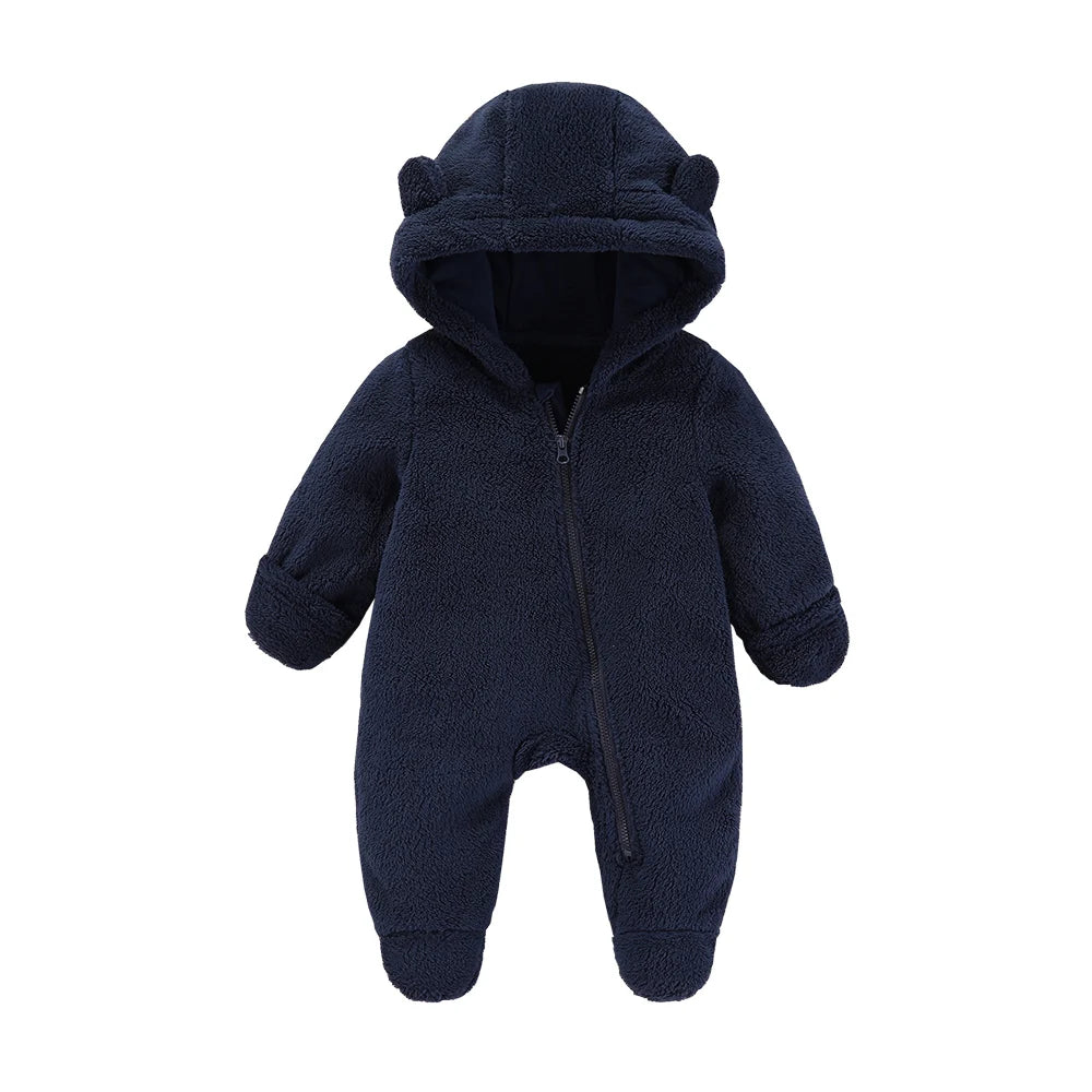 Cosy Flannel Baby Romper | Newborn–19M