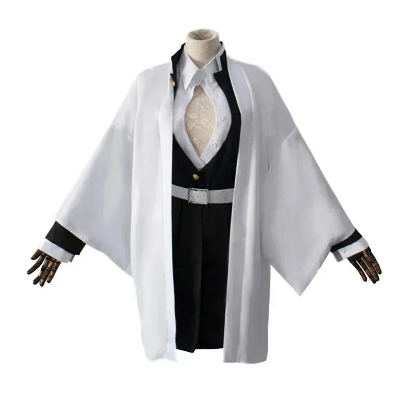 Anime Kanroji Mitsuri Cosplay Costume Kimono Haori Dress Wig