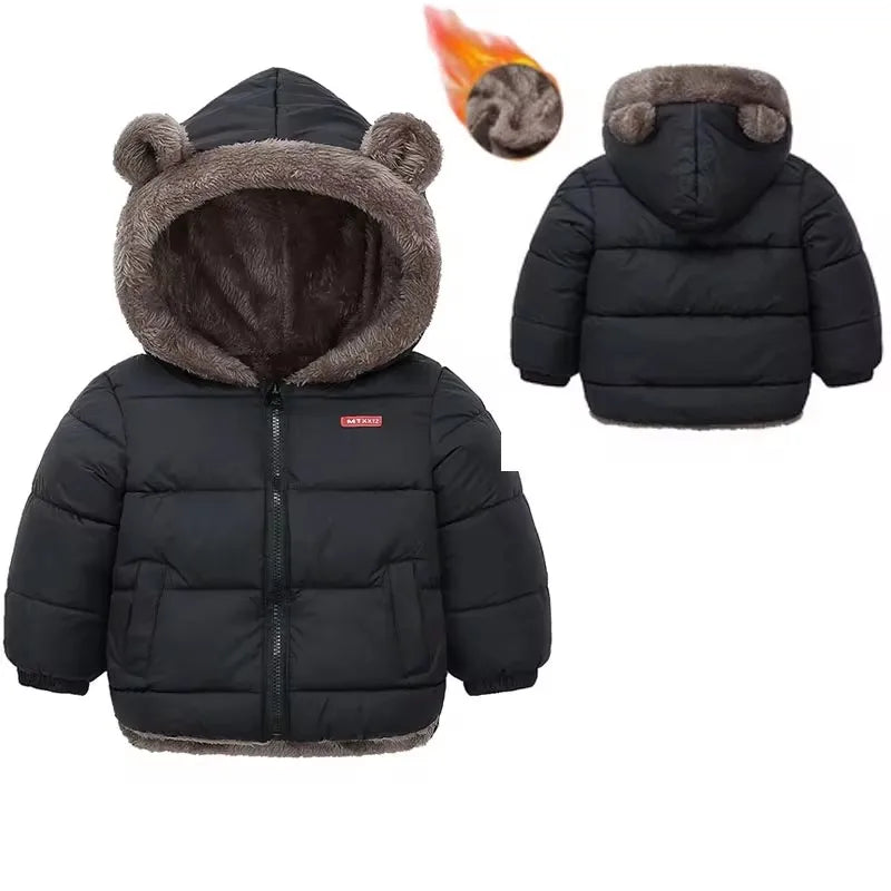 Kids Quilted Hooded Winter Coat | Warm Padded Jacket