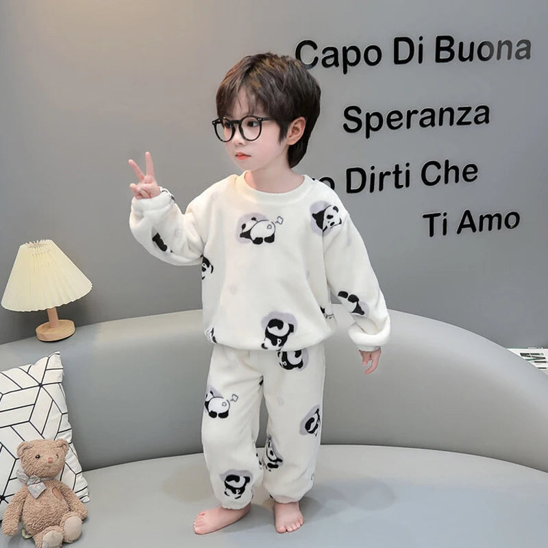 IYEAL Baby Boy Girl Clothes Pajamas Set Flannel Fleece Toddl