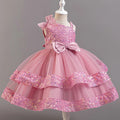 Flower Princess Sequins Baby Wedding Christmas Party Short S