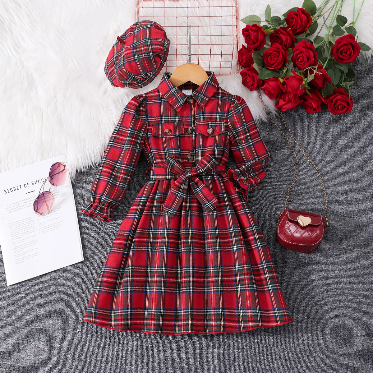2026 Girl's Christmas Dresses Festival Green Tree Princess P
