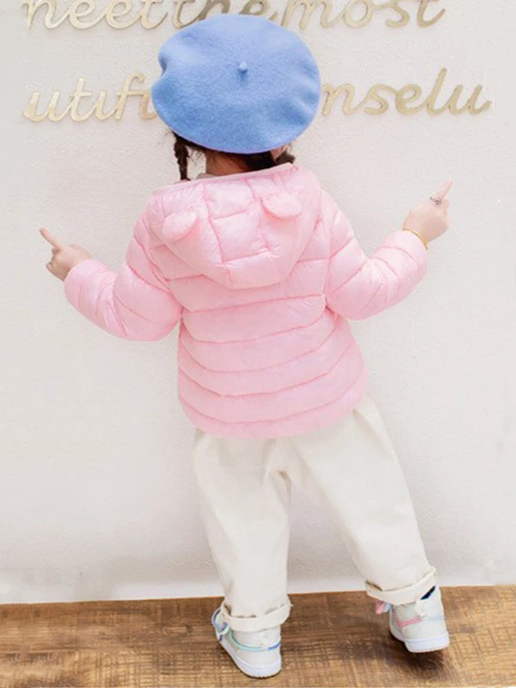 Hooded Lightweight Jackets Children Boys Girls Baby Coats Wi