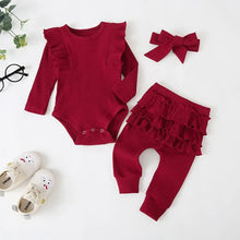 Load image into Gallery viewer, Baby Girl Ruffle Romper &amp; Leggings See:Saw Kids