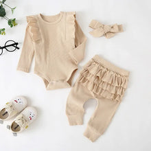 Load image into Gallery viewer, Baby Girl Ruffle Romper &amp; Leggings See:Saw Kids