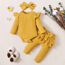 Load image into Gallery viewer, Baby Girl Ruffle Romper &amp; Leggings See:Saw Kids
