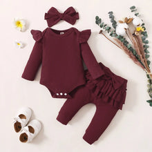 Load image into Gallery viewer, Baby Girl Ruffle Romper &amp; Leggings See:Saw Kids