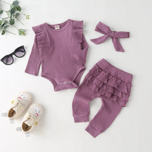 Load image into Gallery viewer, Baby Girl Ruffle Romper &amp; Leggings See:Saw Kids