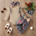 Baby Girls Ruffle Long Sleeve Vest & Floral Puff Trousers See:Saw Kids